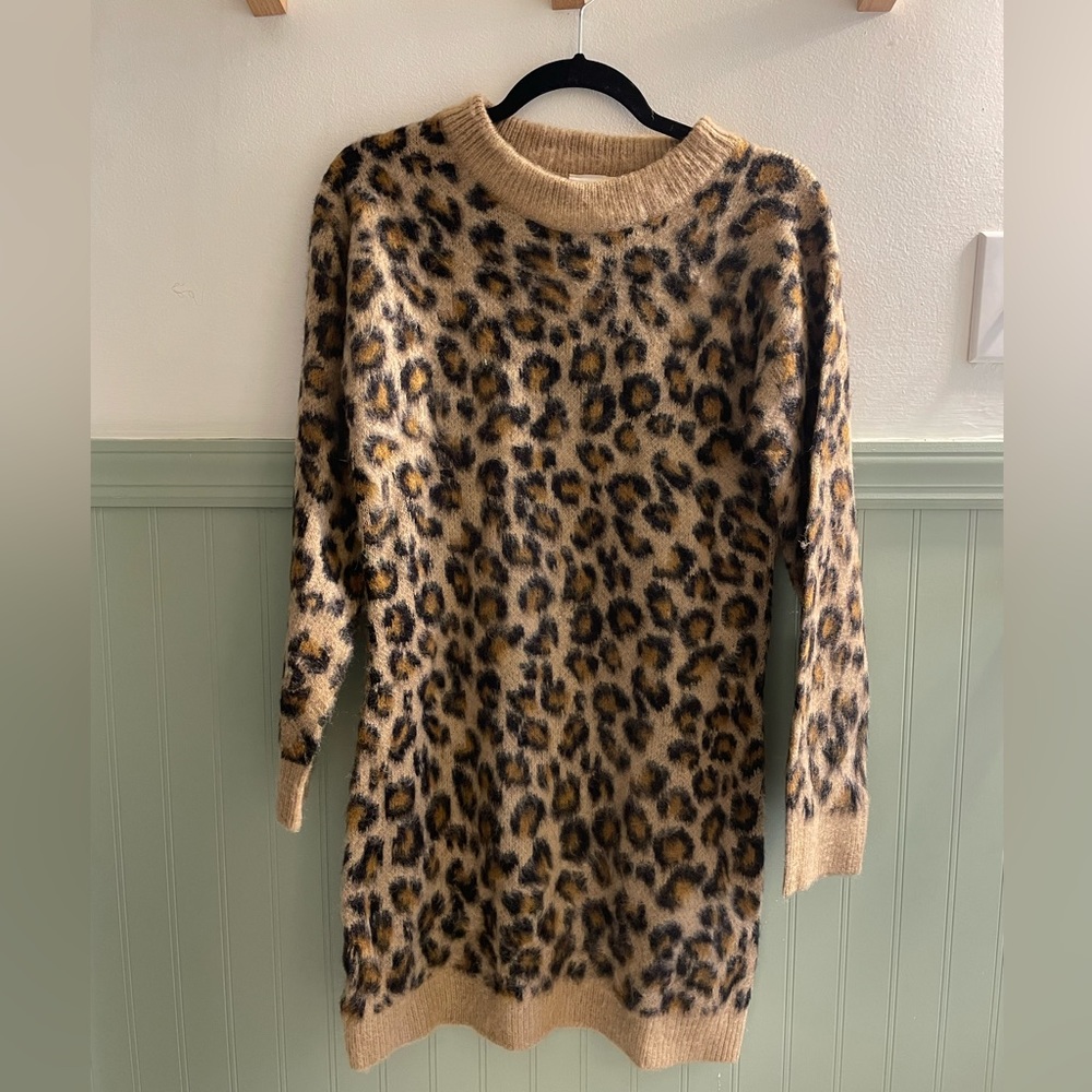 Francesca’s Collection: Harper Heritage - Leopard Print Sweater Dress
